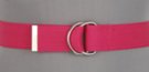 fuchsia D-ring web belt