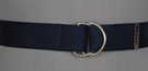 navy blue D-ring web belt