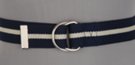 navy and white dee-ring belt