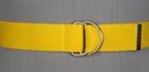 yellow D-ring web belt
