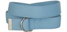 sky blue cotton dee-ring belt