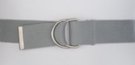 medium gray D-ring web belt