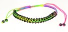 multi-color double row laced bead slide bracelet