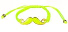 colorful mustache slide bracelet