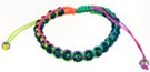 bead laced cord slide bracelet