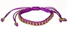 double line rhinestone laced cord slide bracelet