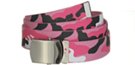 cotton pink camo canvas belt pack