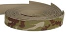 camouflage print on khaki webbing straps