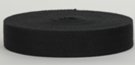 mini-roll of dress weight black cotton webbing