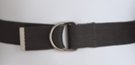 charcoal gray D-ring web belt