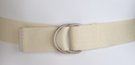 natural color D-ring web belt