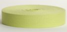 mini-roll of lime green dress weight cotton webbing