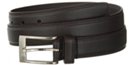 brown lambskin embossed leather dress belt with nickel polish buckle
