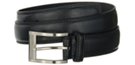 medium wide smooth leather casual dress belt with nickel buckle