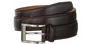 medium wide smooth leather casual dress belt with nickel buckle