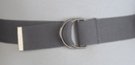 steel gray D-ring web belt