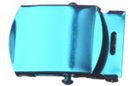 blue metallic finish buckle