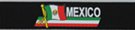 "Mexico" and Mexican flag on black webbing