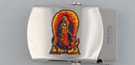 Guadalupe virgin nickel military buckle