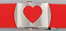 cut-away heart nickel polish buckles