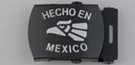 silver eagle hecho en Mexico black military buckle