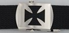 cut-away Maltese cross nickel polish buckles