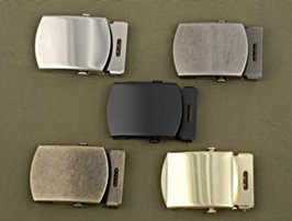 selection of plain military style buckles
