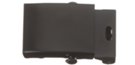 narrow rectangular black military buckle