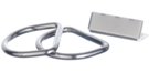 nickel polish 1.25 inch D-ring belt hardware set