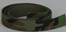 army camouflage print on olive webbing strap
