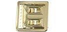 open-face brass plate military buckles