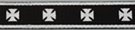 iron crosses and border on black webbing
