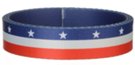 white stars on red, white and blue polyester webbing