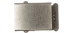 rectangular antique silver military style buckle