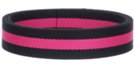 1-1/4" black and hot pink striped acrylic webbing