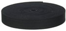 mini-roll of field weight black cotton webbing