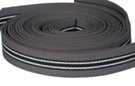 charcoal, black, white webbing straps packet