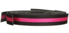 black and hot pink striped webbing straps packet