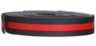 navy and red striped webbing straps packet