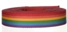 rainbow striped canvas belt straps