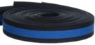 acrylic black and blue web belt straps