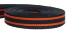 acrylic black and orange web belt straps