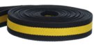 acrylic black and yellow web belt straps