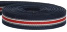 acrylic navy blue and red web belt straps