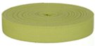 mini-roll of lime green cotton webbing