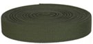mini-roll of olive field weight cotton webbing