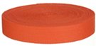 mini-roll of orange cotton/acrylic webbing