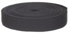 mini-roll of dark gray cotton/acrylic webbing