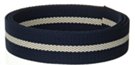 navy blue and white striped 1-1/2" acrylic webbing