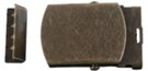 wide antique brass military-style buckle